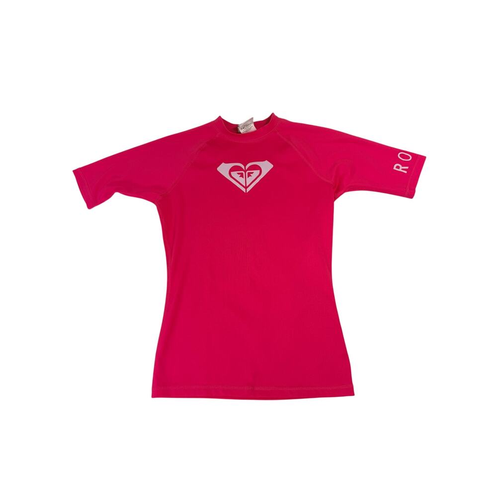 Roxy Girls Short Sleeve Rash Guard Size 8